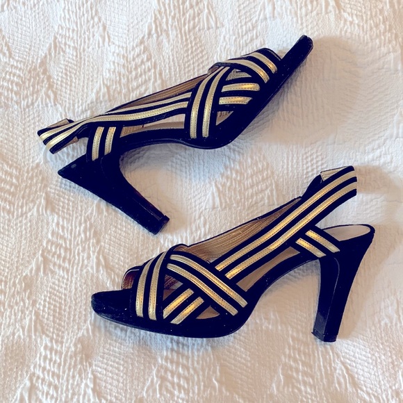 H&M strapy sandals with heel size US 7 👠 - Picture 1 of 4